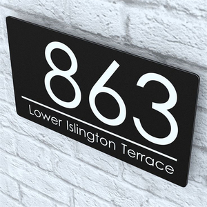 Letrero de placa de puerta de dirección y nombre de hotel de diseño moderno personalizado precio bajo casa empresa apartamento letras número de casa número de puerta - Product Image 6