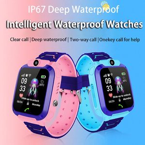 Q12 Kids Watch 1.44 Inch LBS Positioning IP67 Anti-lost Smart Watch Tracker SOS SIM Call GSM SIM Xmas Gifts for Child Kids Q12B - Product Image 2