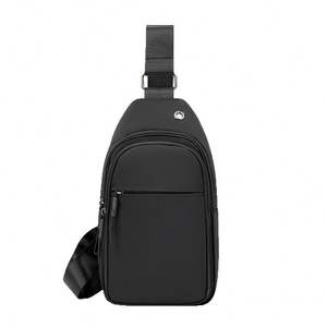 Men's Custom Logo <b>Waterproof</b> Crossbody Fanny Pack Waist Pouch Zipper Closure Travel Chest Bag for Sports - Product Image 2