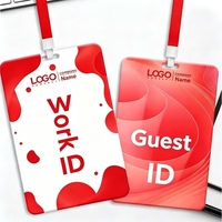 Badges d'identification VIP personnalisés JRL avec cordon, logo imprimé, en polyester, avec crochet pour conférences et événements, carte assortie incluse
