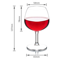 Flûtes à Brandy en Plastique Sans BPA de 8 oz Préférentielles, 100% Tritan, Verre à Vin en Plastique