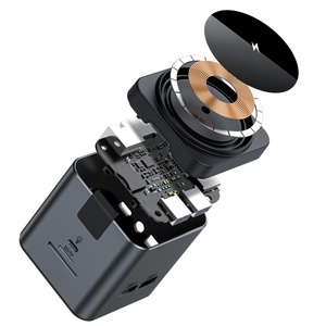 Concentrador de construcción fuerte de concentrador de, 5 en 1, Cargador rápido inalámbrico magnético, adaptador multifunción, soporte para teléfono - Product Image 3