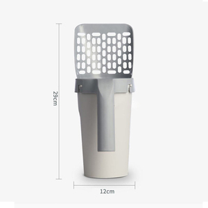 Recogedor de excrementos ecológico a pilas para gatos y perros, pala para arena, bandeja sanitaria de plástico, soporte para bolsas de excrementos, tamiz para arena. - Product Image 4