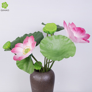 Flores y Capullos de Loto Artificiales de PVC Suave, Alta Simulación, para Decoración del Hogar, Estilo Chino, Accesorios para Bodas - Product Image 5