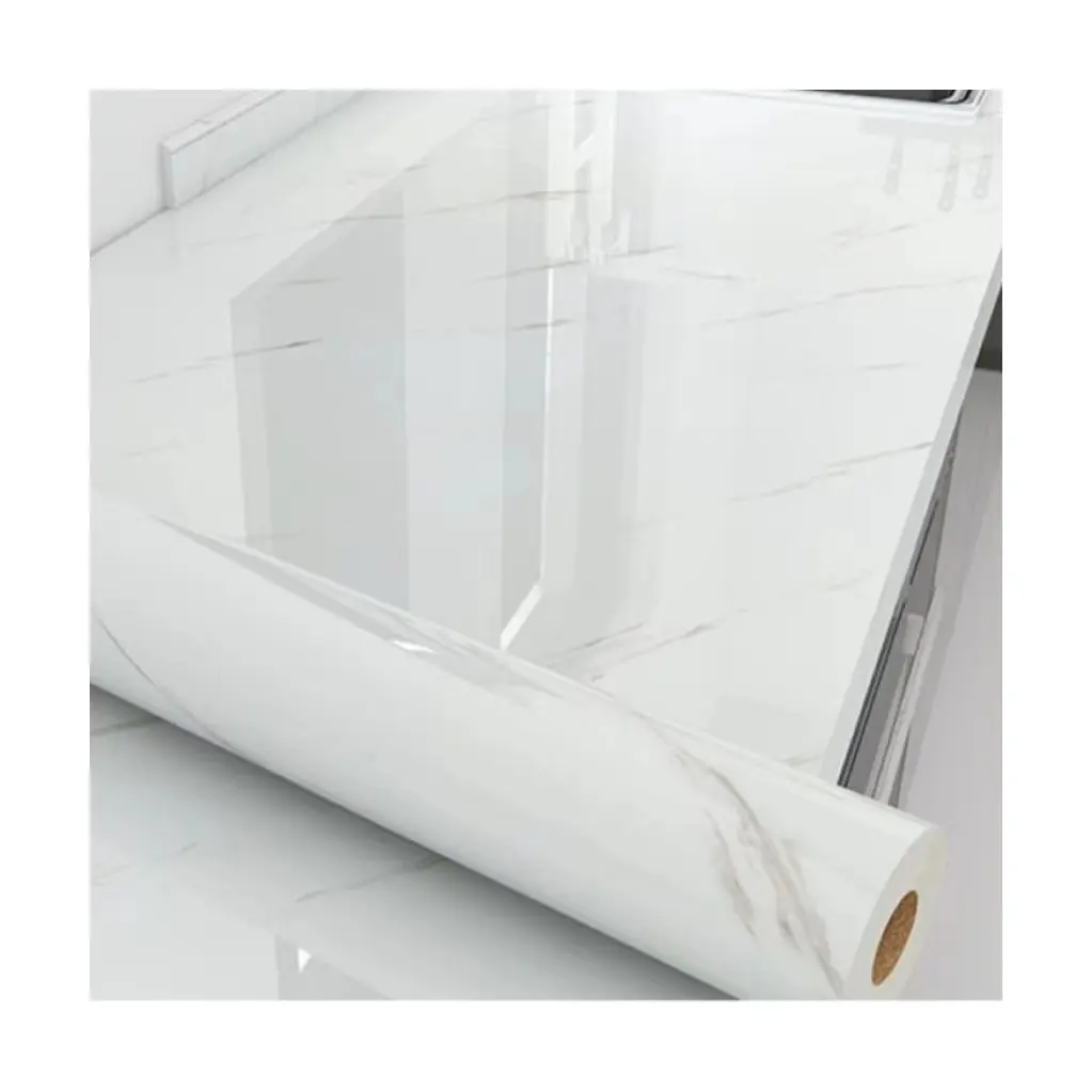 Papel de parede impermeável para banheiro e cozinha, papel de parede autoadesivo em PVC e vinil com aparência de mármore