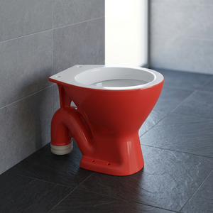 Cuvette de toilettes EWC en céramique verte Vitrosa rustique, WC moderne Vistaar à poser au sol avec siphon S/P - Product Image 6