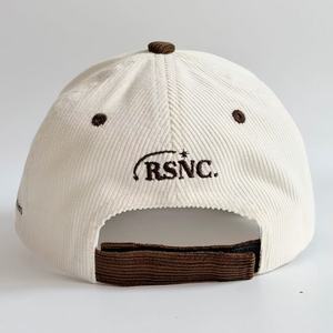 Cappello in Corduroy a 6 Pannelli 100% Cotone Personalizzato, Stile Street, con Fiocchi Ricamati a Mano, Alta Qualità, Business, Sportivo, Struttura Comune a 6 Pannelli, Varie Taglie - Product Image 3