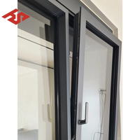 Fenêtre à double vitrage à ouverture basculante et à rotation facile à installer avec cadre en aluminium, persienne thermique coupe-vent, charnière