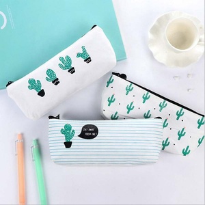 En gros pas cher école enfants cadeaux fermeture éclair toile mignon <span class=keywords><strong>cactus</strong></span> pochette à crayons - Product Image 5