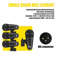 XTUGA MI7 Kit de micro de batterie dynamique filaire 7 pièces en métal Kick Bass Microphone filaire pour batterie Instruments vocaux avec boîte-cadeau