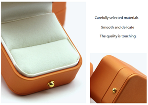 Sang trọng PU da hộp đồ trang sức biểu tượng tùy chỉnh hình chữ nhật cho vòng vòng Vòng cổ hiển thị đơn giản vuông có sẵn nhựa giấy carton - Product Image 5