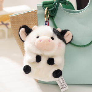 Adorable Cute Panda Hamster Little Bunny <b>Plush</b> Keychain Soft 3D Shape Cartoon Decorative Charm for <b>Backpacks</b> and Dolls - Product Image 5
