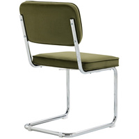 Meubles de salle à manger rembourrés en tissu blanc nordique moderne de luxe chaises de salle à manger en tissu de velours pieds chromés pour table à manger