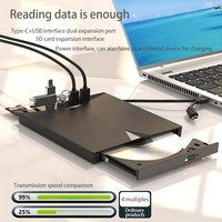 USB 3.0 taşınabilir CD/DVD brülör Laptop için 7 In1 harici sürücü/masaüstü bilgisayar Windows 11/10/8 Linux Mac OS DVD OYNATICI bilgisayar için