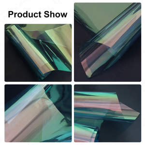 60in x 98ft xe phía trước kính chắn gió 75% vlt kính màu xanh lá cây tinting năng lượng mặt trời Tắc Kè Hoa Tint phim UV bằng chứng màu sắc thay đổi xe phim CuộN - Product Image 2