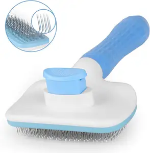 Self-cleaning Dog Hair Remover Slicker Brush Pet Grooming For Dogs And Cats