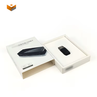 Boîte d'emballage en papier kraft blanc avec doublure en éponge Câble USB de données électronique à couverture rigide haut de gamme personnalisé