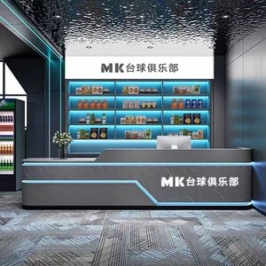 Phong cách công nghiệp Retro hiện đại Bàn quầy bar gỗ quầy lễ tân tiếp tân khách sạn trung tâm trường học phòng bi-a quán cà phê thể thao điện tử nhà hàng - Product Image 5