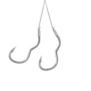 เบ็ดตกปลาแบบอัตโนมัติ Xiaoxianlang แบบสองตัวเบ็ดพร้อมสายลีดเดอร์ สำหรับตกปลาในน้ำจืด ตกปลาจากก้นแม่น้ำ แบบมีเงี่ยง - Product Image 1