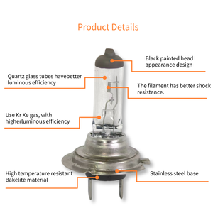 Hiệu Suất Cao Nhà Máy H7 12V <span class=keywords><strong>55W</strong></span> Rõ Ràng Thủy Tinh Thạch Anh Halogen Xe Bóng Đèn 4500K - Product Image 3