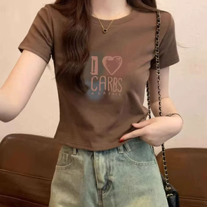 ZZH YF2245 2026 Summer New Short Sleeved Silk/Cotton Breathable Women's Loose Versatile Casual T-<b>Shirt</b> - Product Image 1