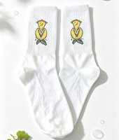 Chaussettes de sport personnalisées à imprimé numérique, respirantes, absorbant la transpiration, tricotées, douces, confortables, unisexes, pour jeunes et adultes, printemps