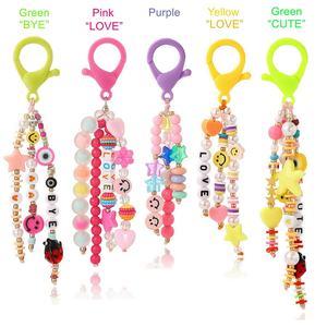 Nouveau <span class=keywords><strong>Pendentif</strong></span> Porte-clés Élégant et Polyvalent, Lettre Perlée Tendance, Numéro Vintage pour Style <span class=keywords><strong>Pandora</strong></span>, Léger, Petit, en Métal - Product Image 4