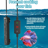 Chauffe-eau miniature pour aquarium Seaoura SR-308 avec capteur de niveau d'eau, arrêt automatique, alarme de surchauffe HH, chauffe-eau submersible en quartz
