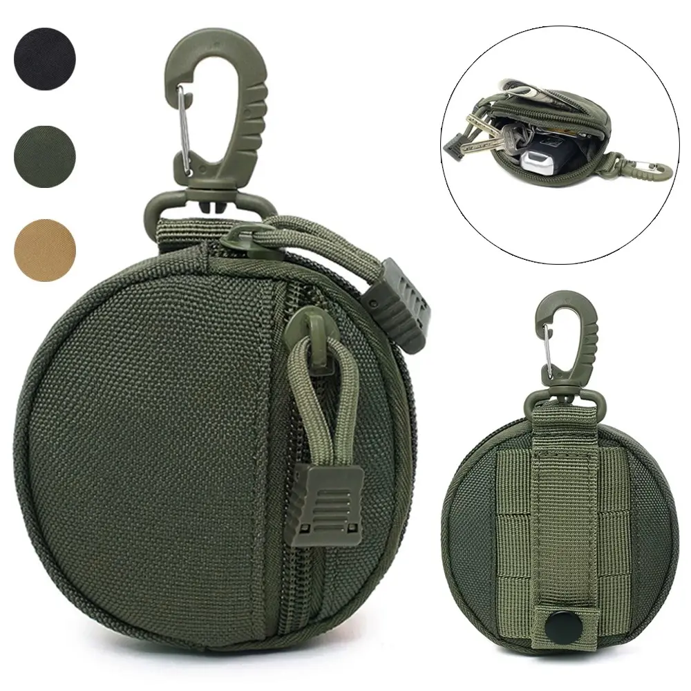 Men's Backpack Hanging Bag Portable Coin Purse Key Earphone Storage Pocket Bag Card Holder Wallet Pouch Outdoor Sports Waist Bag