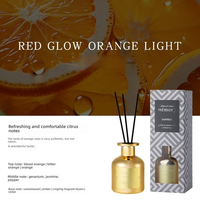 Diffuseur de roseaux en verre 150ML Gold & Silver avec emballage de luxe