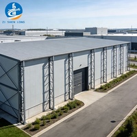 Structures en acier modernes, atelier préfabriqué, entrepôt, bâtiment métallique préfabriqué