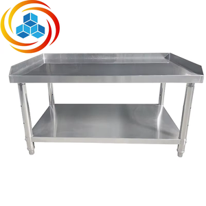 Mesa de Comedor Moderna de Acero Inoxidable para Restaurante con Patas de Acero - Product Image 1