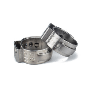 Abrazadera de manguera de acero inoxidable PEX 13.3 de una sola oreja para reparación y reemplazo de tuberías PEX - Product Image 1