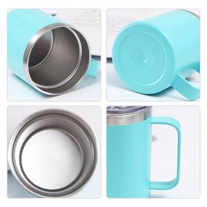 แก้วเก็บความร้อนสแตนเลสแบบมีหูจับ ขนาด 12, 14, 16, 24 ออนซ์  ผนังสองชั้น  พร้อมโลโก้สั่งทำพิเศษ - Product Image 3