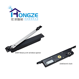 Ouvre-fenêtre électrique en alliage d'aluminium Hongze, moderne, automatique, intelligent, contrôlé par application, actionneur caché, bras rotatif, pour fenêtre à battant - Product Image 1