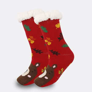 Calcetines de Piso con Diseño de Animales de Dibujos Animados, Calcetines de Invierno Cálidos para la Nieve, Calcetines de Peluche para Dormir en Casa, Calentadores de Piernas - Product Image 6
