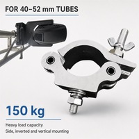 Accessoires d'éclairage de scène ABS, système de treillis, tube 40-52MM, colliers de serrage, crochet à ressort pour projecteur mobile, LED RGB, indice de protection IP33