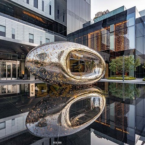 Santa ROSA trang trí kích thước lớn làm bằng tay thống nhất chủ đề thép không gỉ điêu khắc cho ngoài trời - Product Image 6