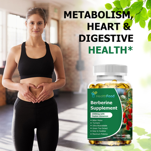 Custom Label Natural Berberine Herbal Extract for Daily Wellness and Metabolic Support Berberine <b>Supplement</b> Softgels - Product Image 2