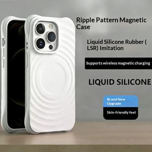 Funda Magnética Inalámbrica para Teléfono Móvil, Diseño de Ondas en Color Sólido, para <span class=keywords><strong>iPhone</strong></span> 17 Pro Max y 16 - Product Image 2