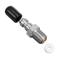 Adaptateur de prise à déconnexion rapide universel 8 mm 1/8\" BSPP filetage mâle raccords en acier inoxydable avec valve