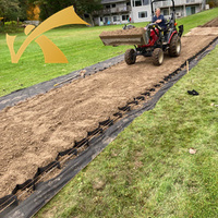 Géocell texturé et perforé, prix fabricant, grille de gravier, géocell pour la construction routière