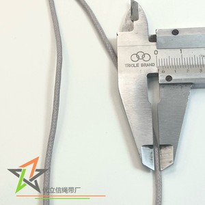 Optimal Pure Cotton Waxed <b>Rope</b> 2mm <b>Light</b> Gray Glossy Drawstring For Gift Box Packaging Binding - Product Image 3