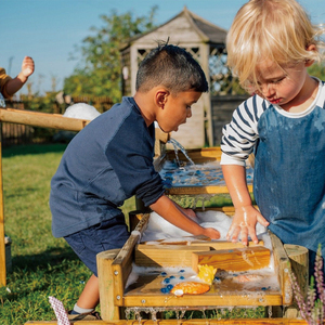 Montessori Kindergarten Preschool Indoor Outdoor Wooden Water Table for Kids Play <strong>Set</strong> Forest Water Run Mud, Sand and Water Play - Product Image 4