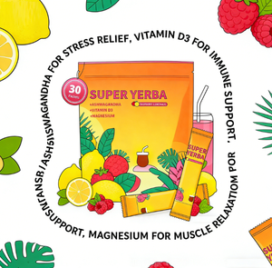 Mezcla de <span class=keywords><strong>Polvo</strong></span> de Ashwagandha y Yerba Mate con Vitamina D3 y <span class=keywords><strong>Magnesio</strong></span> <span class=keywords><strong>para</strong></span> Energía, Sabor a Limonada de Frambuesa, 30 Sobres - Product Image 3