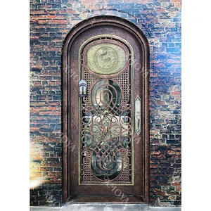 Internal Doors Entrance Mediterranean Style Residence Wrought Iron Single Door Design Indoor Metal Room Door For Home