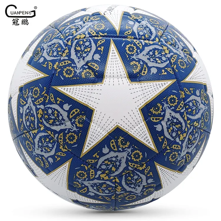 Buona qualità cucita a macchina ufficiale formato 5 Logo personalizzato PU pallone da calcio professionale partita di allenamento promozionale palla da calcio