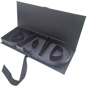 Grande boîte cadeau de luxe avec logo personnalisé de qualité supérieure en carton rigide mat noir pour papa boîte d'emballage en papier pour <span class=keywords><strong>la</strong></span> fête <span class=keywords><strong>des</strong></span> pères - Product Image 6