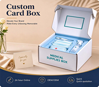 Boîte d'avion pour fournitures médicales personnalisées avec insert en éponge de velours, boîte d'emballage en carton pour trousse de premiers soins avec logo personnalisé imprimé