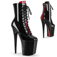 Bottes de pole dance pour femmes de 20 cm, plateforme, talon aiguille, bottines à lacets, talons hauts, pour soirée, club, boîte de nuit, talon personnalisé